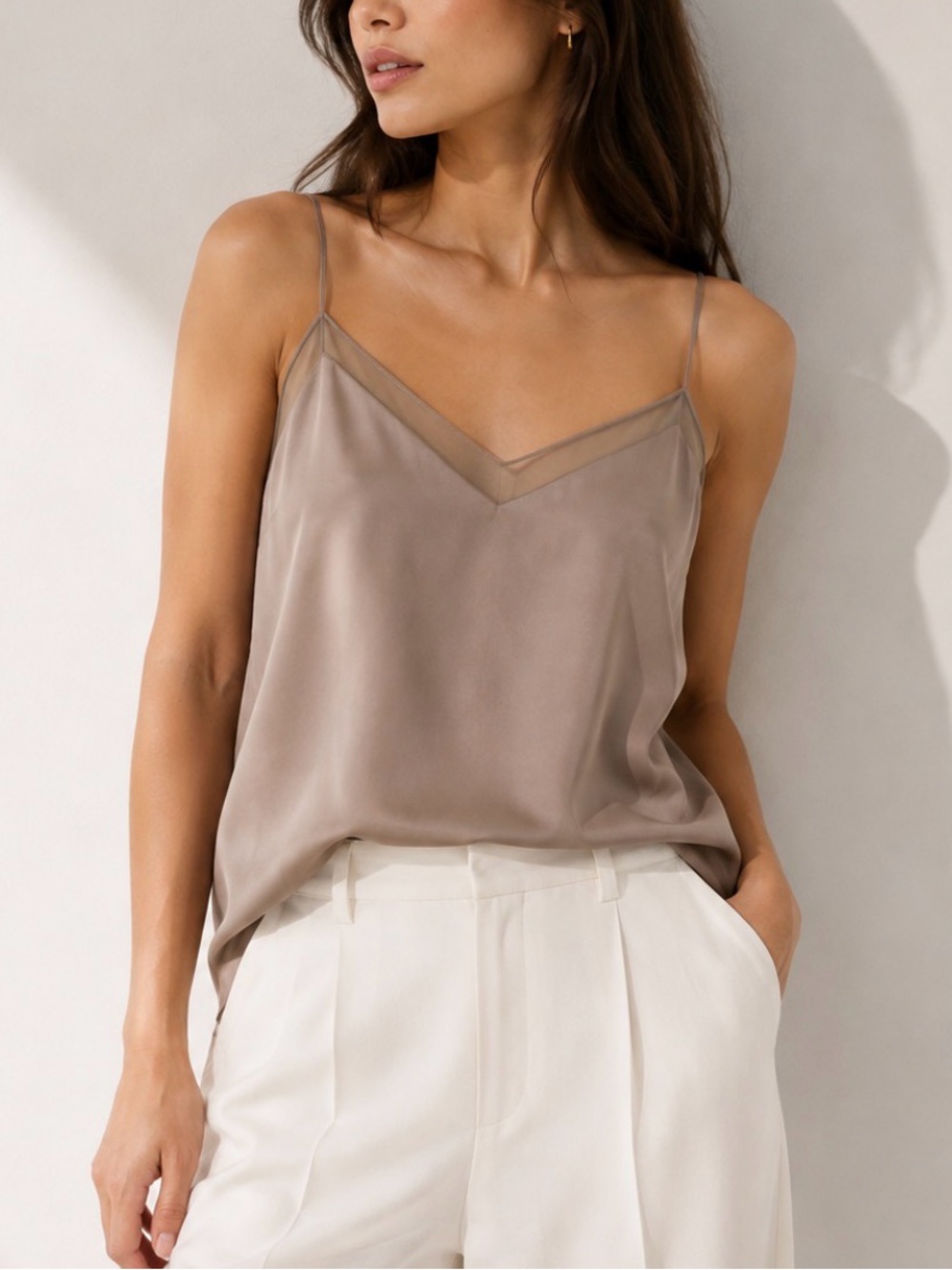 Babaton Aritzia Galen Camisole Rose Quartz Pink Satin Cami Women’s Small
